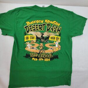 Buckskin Mountain Desert Dash T-Shirt Men's Large Green Graphic Beer Run Annual